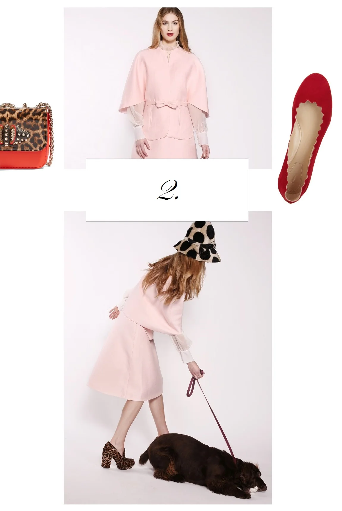 Embrace curves and form with this pale pink cape. The cape is lined with pure silk. In fact, we always use PURE SILK as lining #silkliningoflife . . . The possibilities of styling this luxurious number are endless. We love it paired with jeans, red velvet slippers and leopard accessories for a STROLL IN THE CITY. It is so chic and timeless! Another option is recreating our look book styling, but to pull this one on you have to be a Parisian girl. At least in your heart . . .