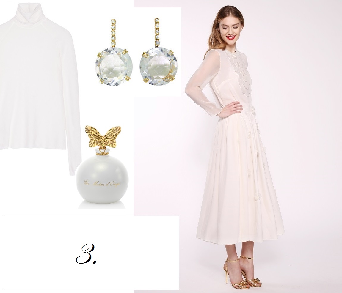 All-white pure silk HEAVEN. This piece can be perfect companion if you want to go with modern and chic, yet super comfy look. Wear this flowing skirt with white or light gray turtleneck, oversized to add edgy feel or thin one if you are after classic lady-like look, and burgundy velvet ankle boots with blocked heel . . . maybe with embroidered stars on them. DREAMY reminder to us all that we can reach the stars if we want to.