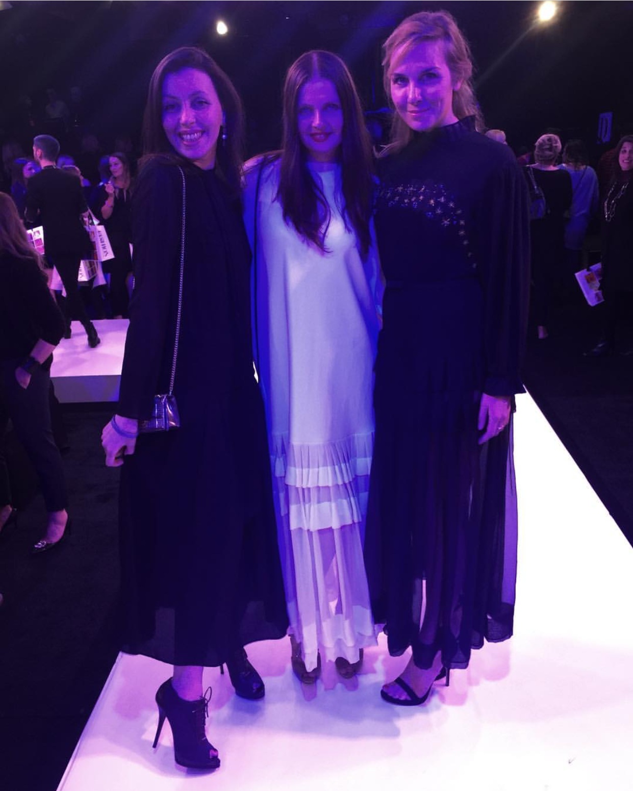  Milena, Valentina &amp; Valentia’s Creative Director, Tereza, photographer based in New-York and Lana, space engineer from Seattle, all look radiant in silk chiffon dresses by Valentina &amp; Valentia.  