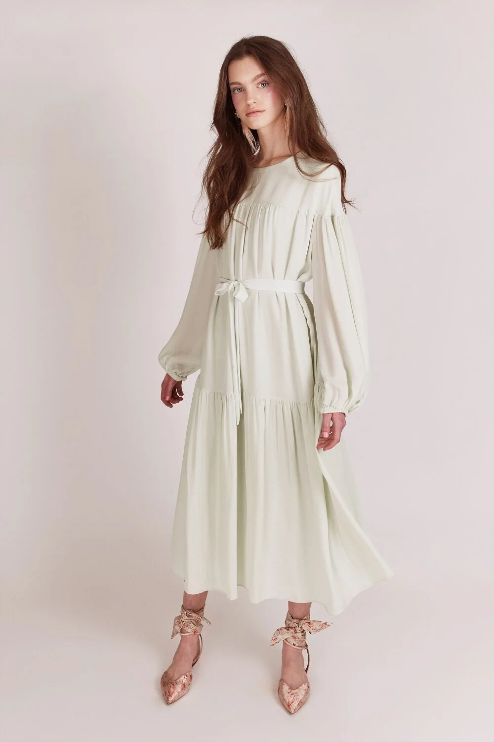 valentina embroidered midi dress