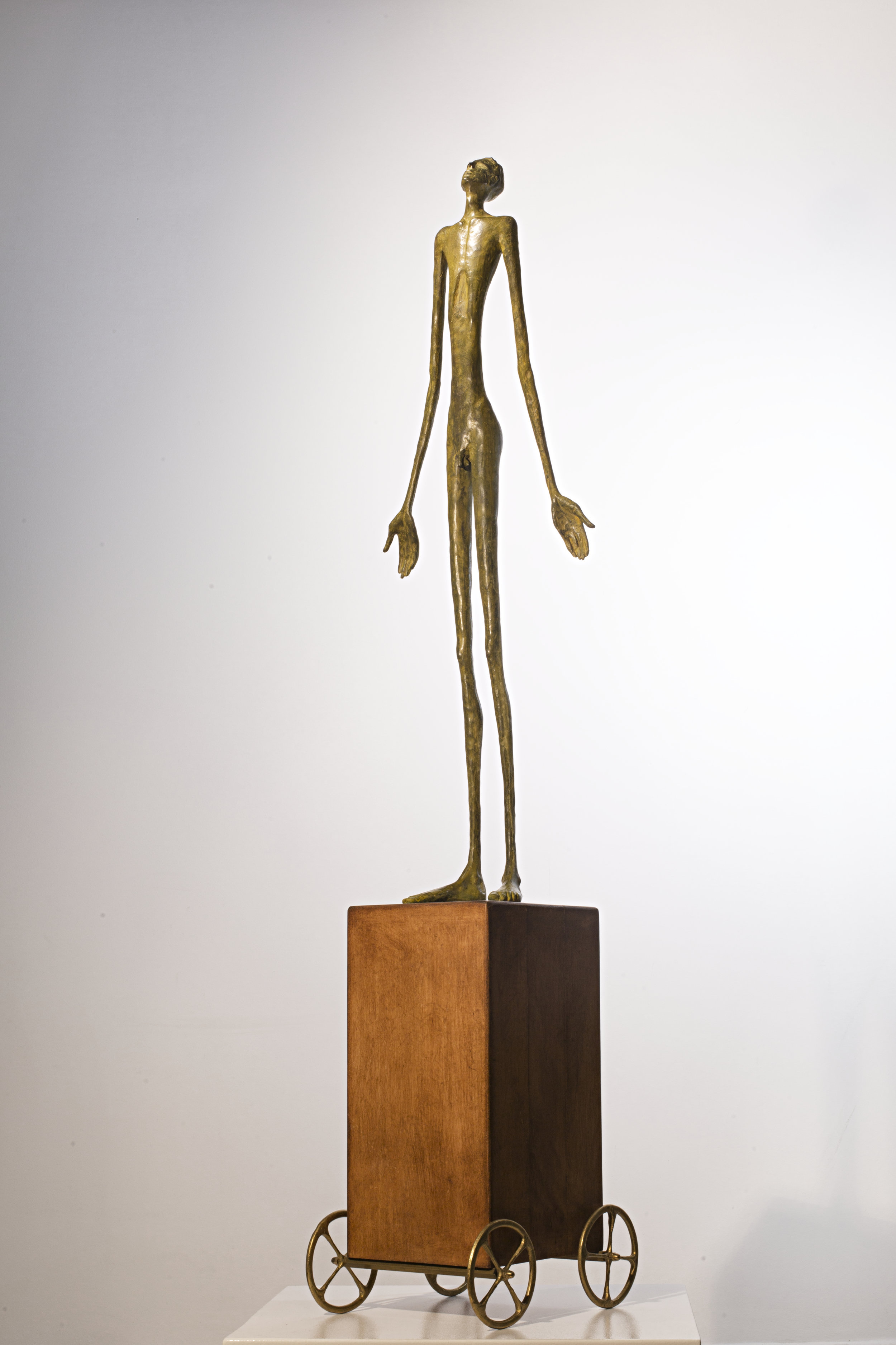 Mobile Question Bronze, wood Ed. /30 Lost wax 140 x 32 x 32 cm