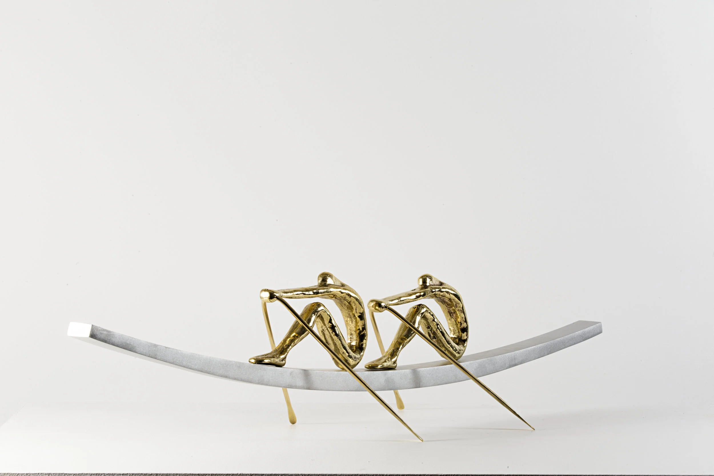 The Rowers Bronze, Aluminum Ed. /30 Sandcast 22 x 90 x 25 cm