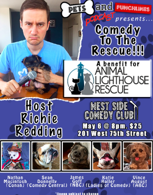 COMEDY TO THE RESCUE! BENEFIT FOR ANIMAL LIGHTHOUSE RESCUE!