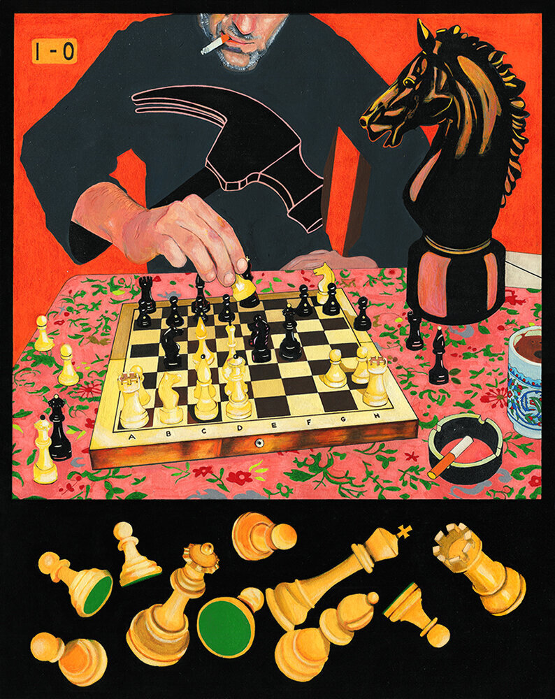 Checkmate with a Knight (Fried Liver Attack gone wrong) print — TOMA VAGNER