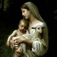 Mother, Child, and Lamb