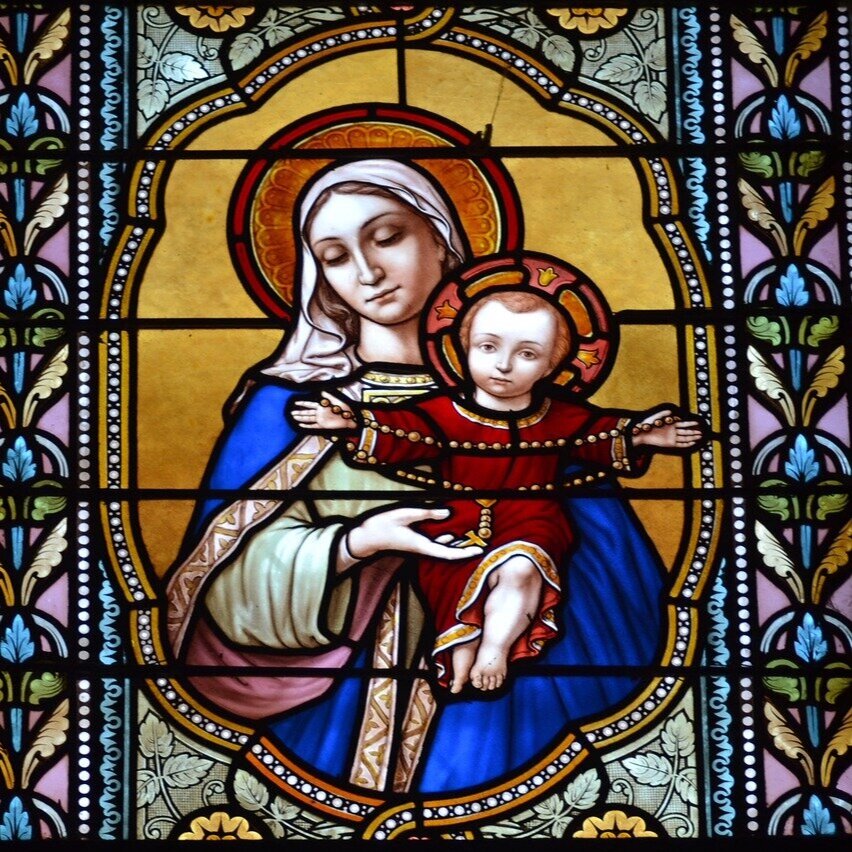 Notre Dame Mary and Jesus Window