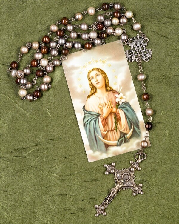 Prayer Card and Rosary