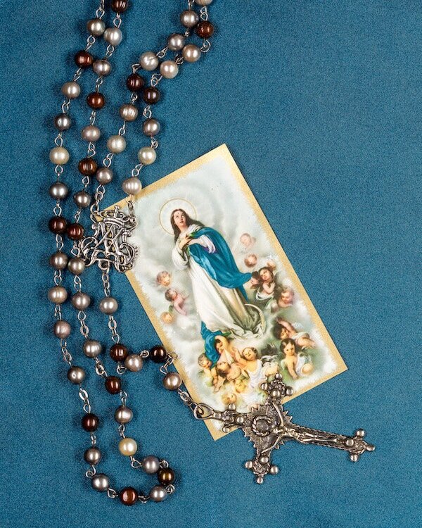 Rosary and Prayer Card
