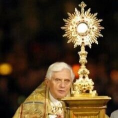 Pope Benedict XVI at Eucharistic Adoration