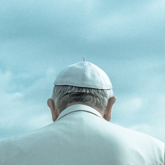 Back of Pope Francis