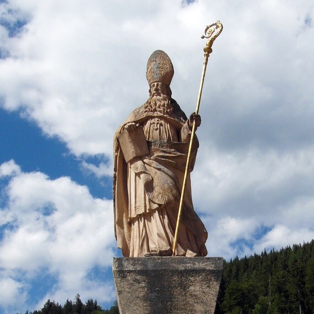 Statue of Bishop with Crosier