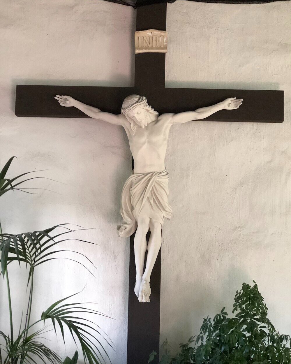 Crucifix in Mission Courtyard