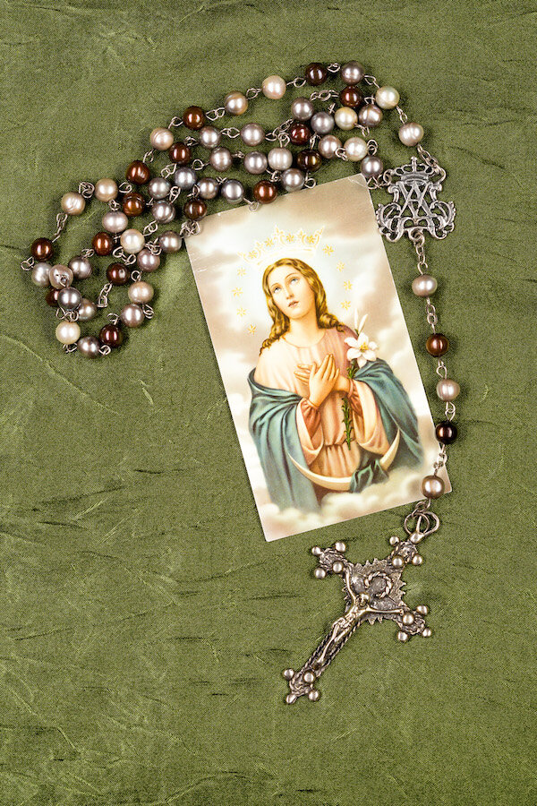 Rosary and Prayer Card