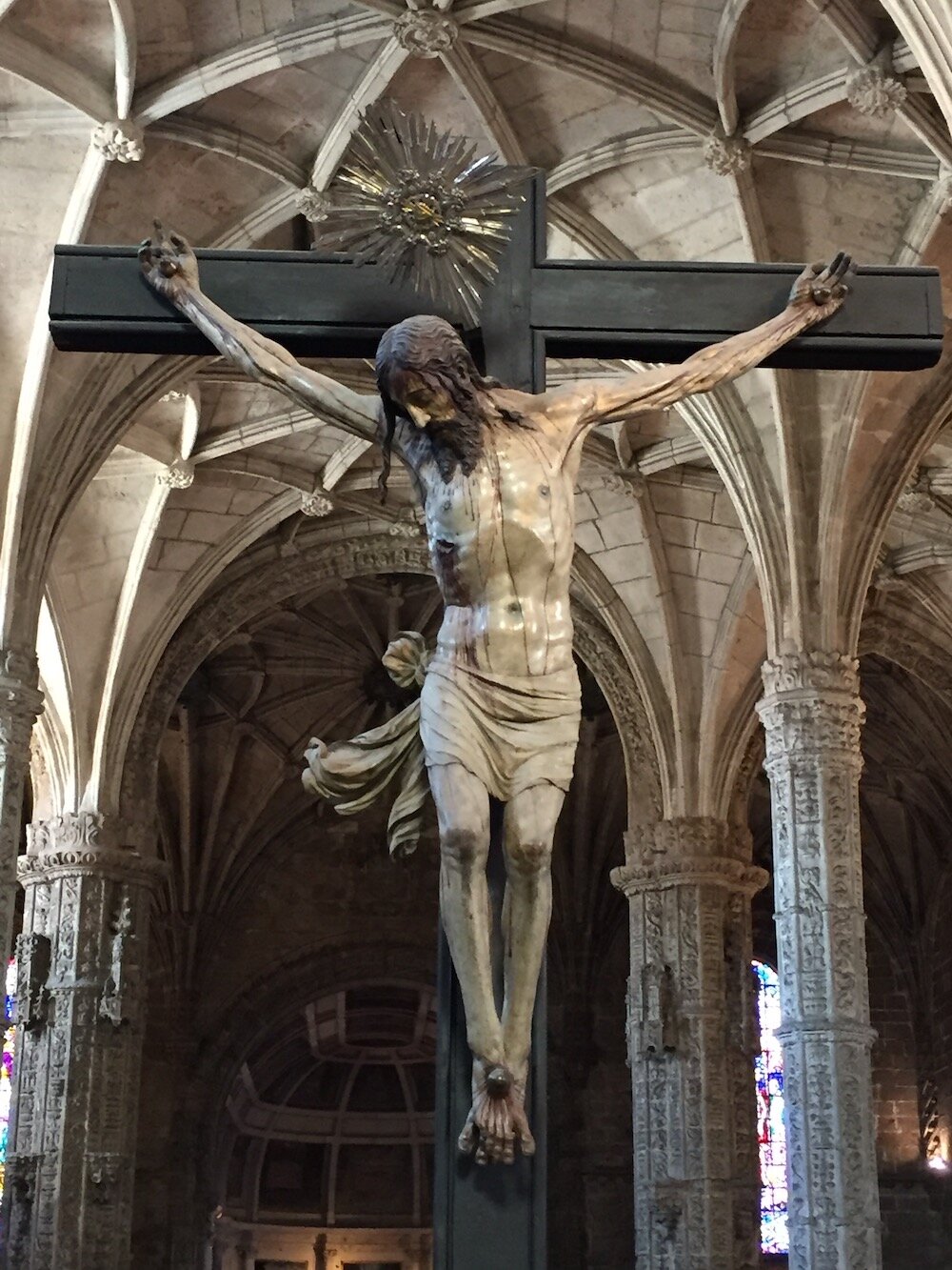 Crucifix in Jeronimos Monastery in Belem
