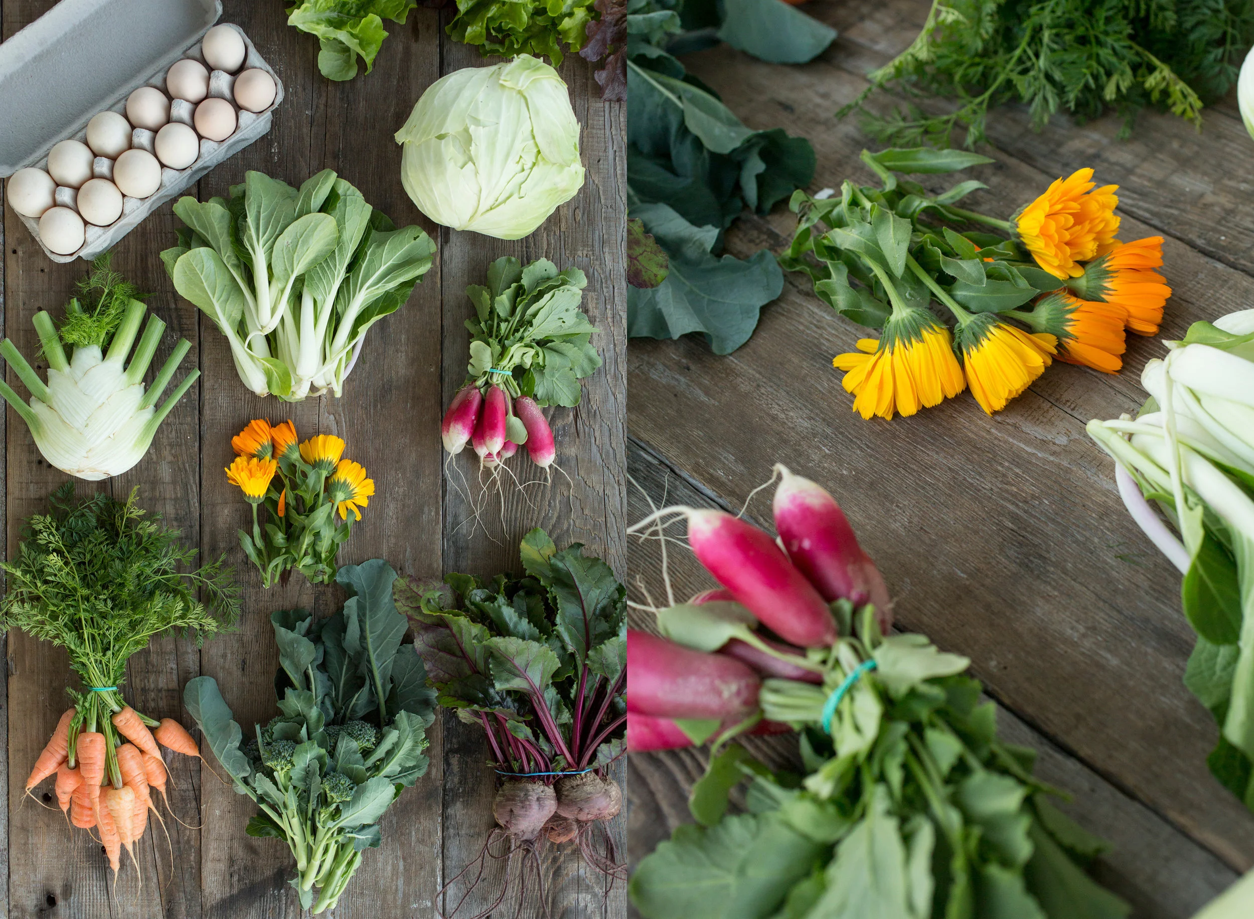 Fresh produce from Piccolo Farm