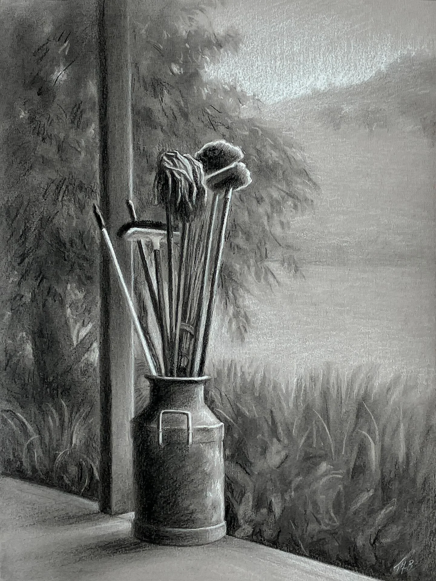 Charcoal drawings:
Bouquet
Fran’s Workshop
The Bad Knee Path
The Orange Grove
Part of ‘Up the Garden Path’, an exhibition with Alison Hodges, Sue Adams, Fran Wachtel and Hilary Nicol at @muswellbrookartscentre from 23rd October to