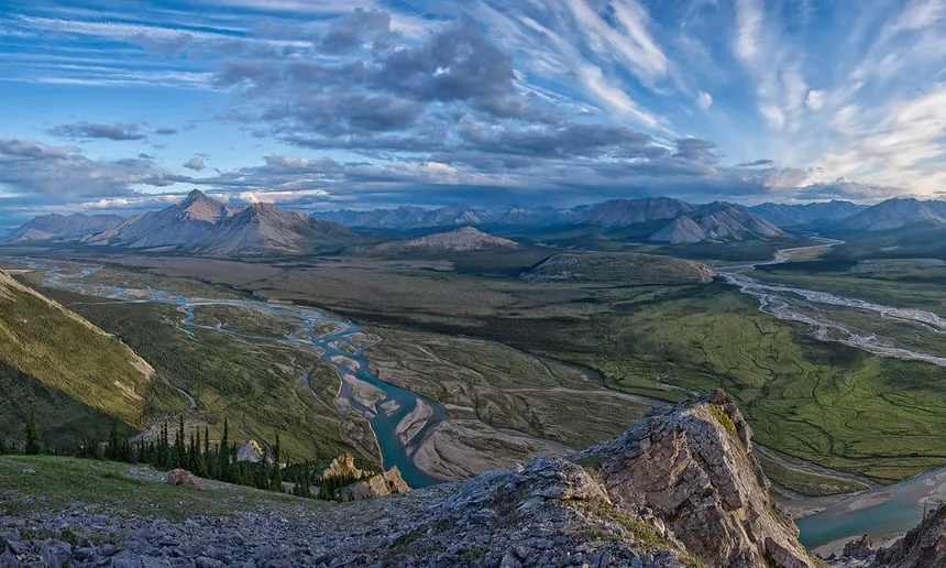  ‘We are mongrel creatures on a mongrel planet, and we have to be flexible to survive’ … Wind river, Yukon, Canada. Photograph: Peter Mather