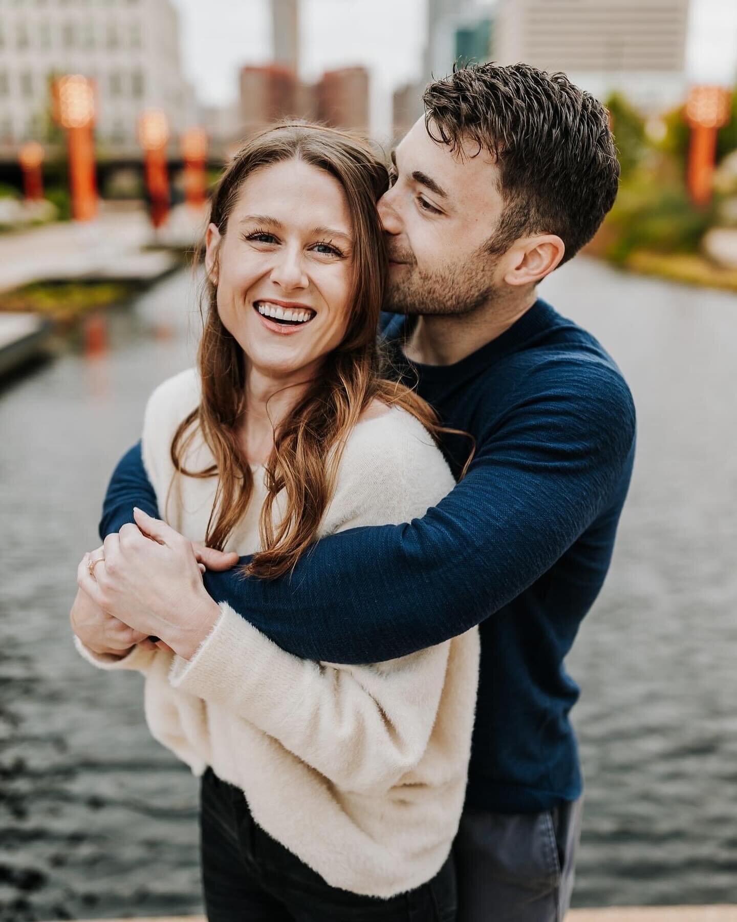 It was all smiles during Anna and Steven&rsquo;s engagement session. ❤