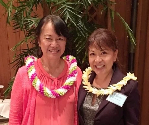 Connie Mitchell, Executive Director at the Institute for Human Services (IHS) and Julie Arigo, OWL Past President.