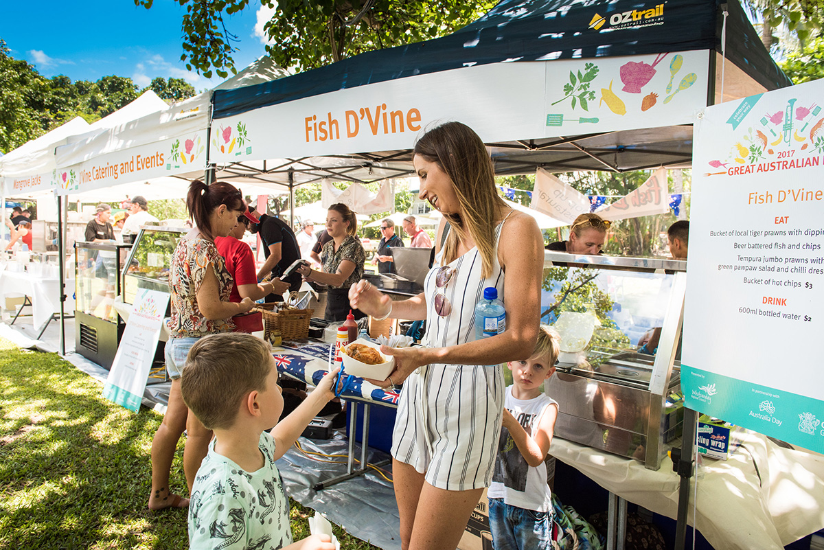 Great Australian Bites on the Airlie Beach foreshore, Australia Day 2017