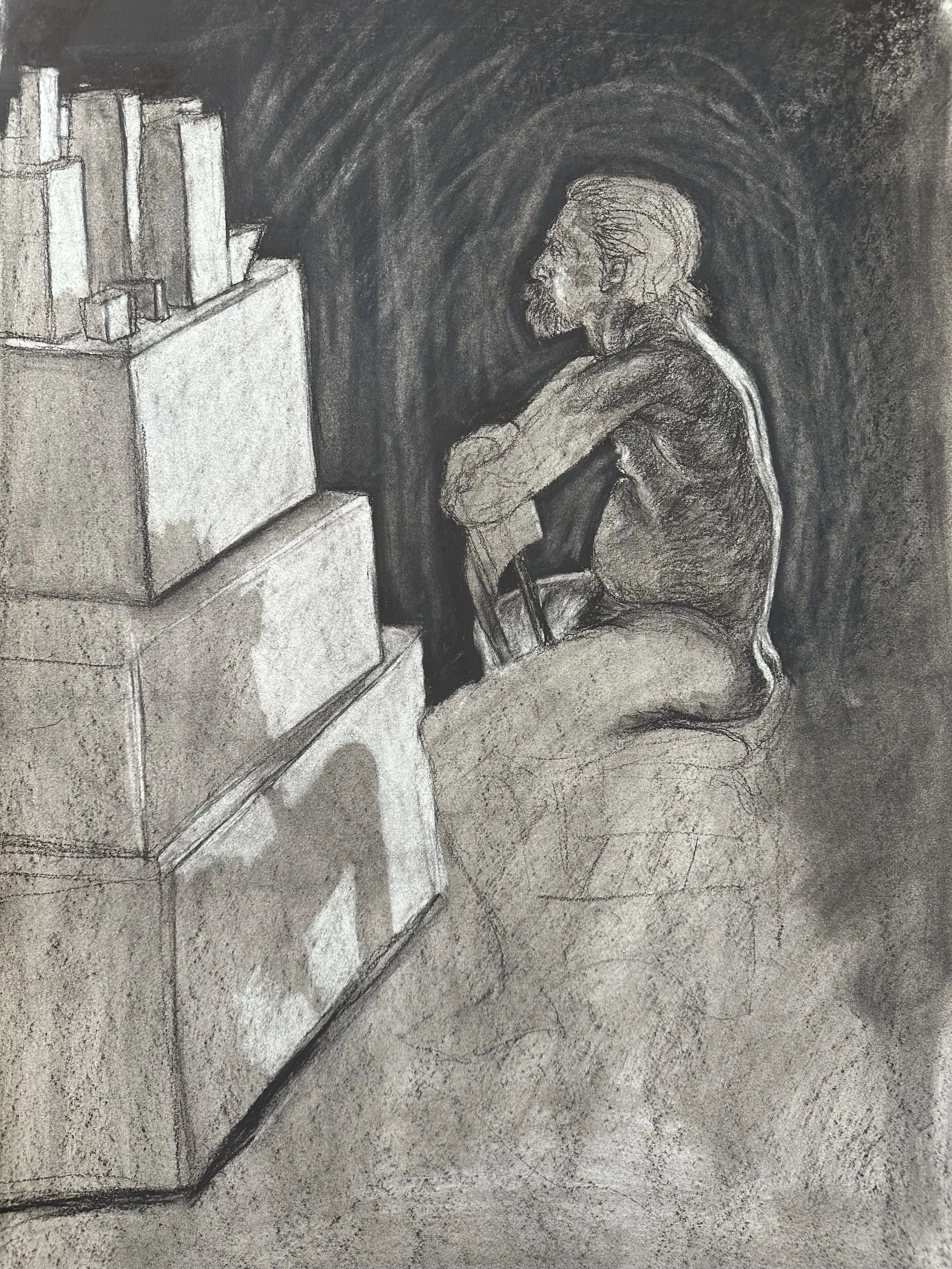 5. Figure Study in Darkened Space