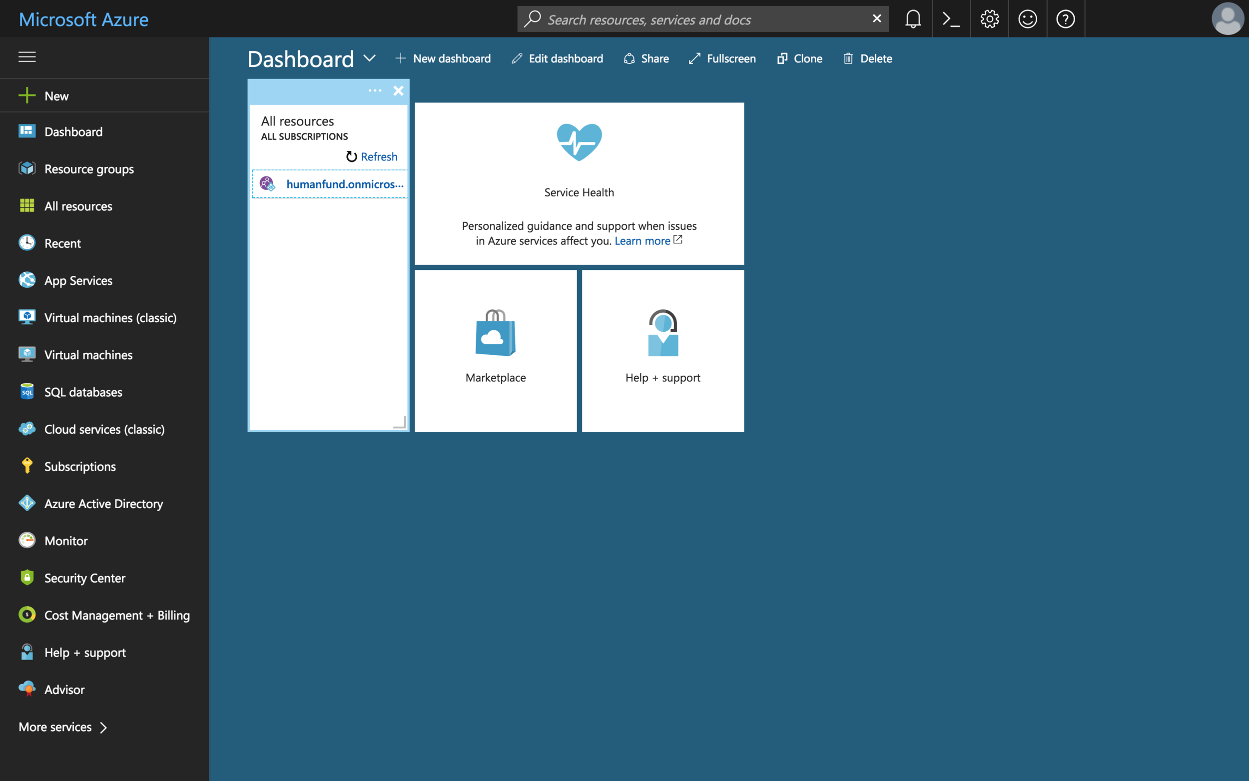 Login to your Azure account