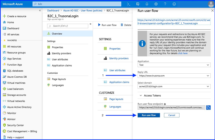Trusona Azure Run user flow 2.png