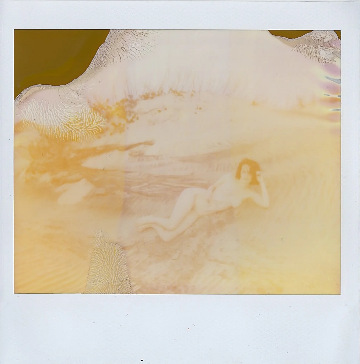 Self; taken by Presley on my Polaroid Spectra with expired film -- January 2017 -- Outer Banks, N.C.