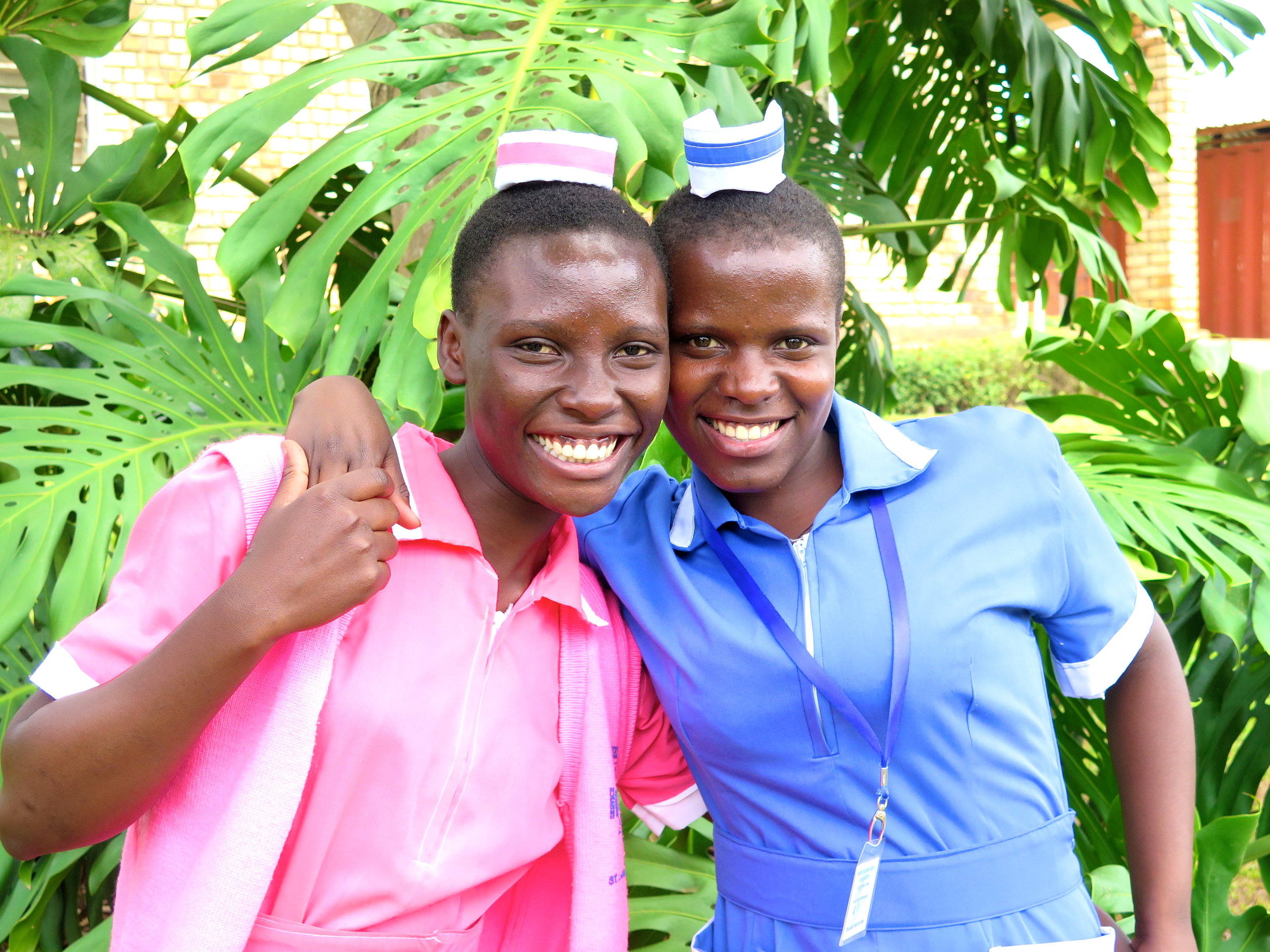  Winnie &amp; Juliet - studying at Villa Maria Nursing School. Winnie hopes to become a nurse and Juliet's dream is to become a midwife. 