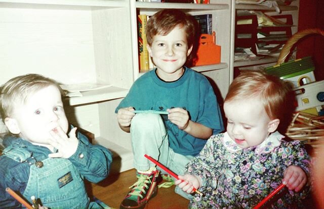 happy national siblings day! it&rsquo;s been so long since we were all in a pic together that i was still a brunette.