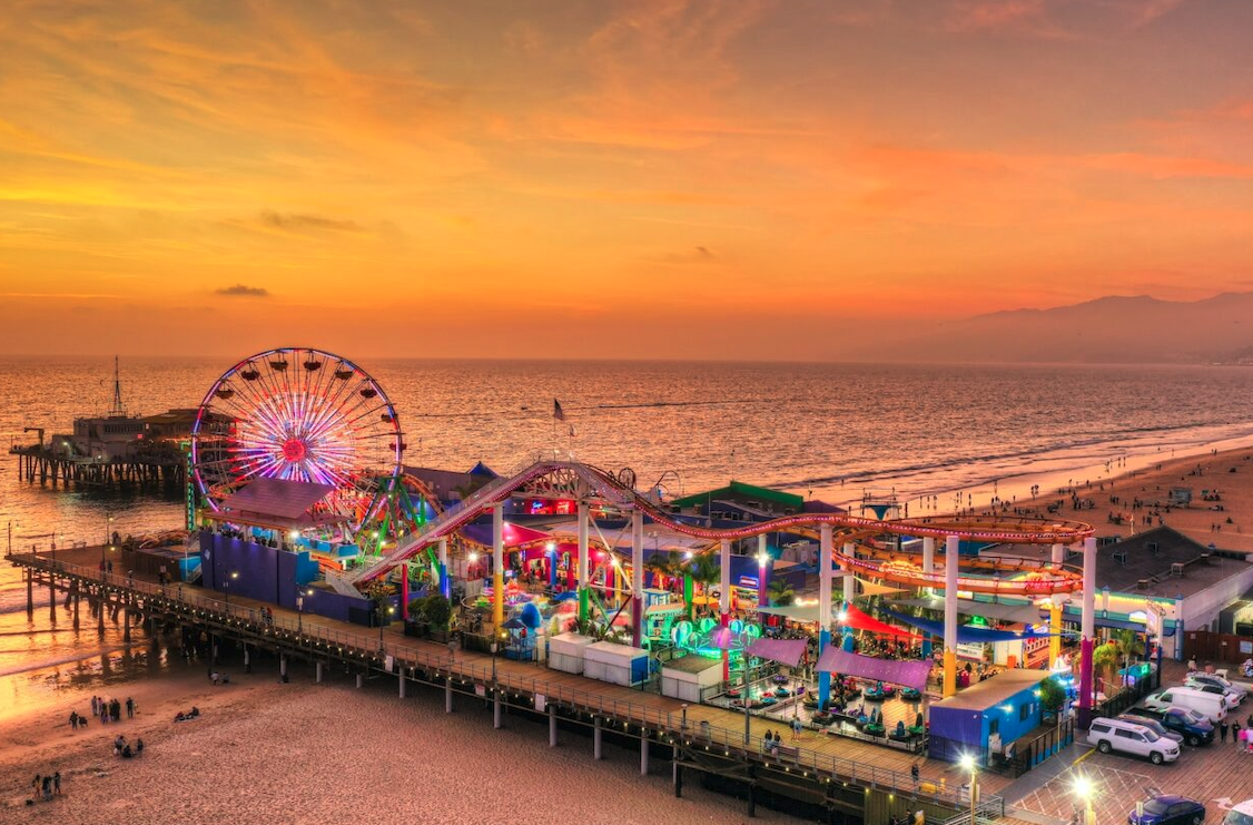 Pacific Park at The Santa Monica Pier, CA.