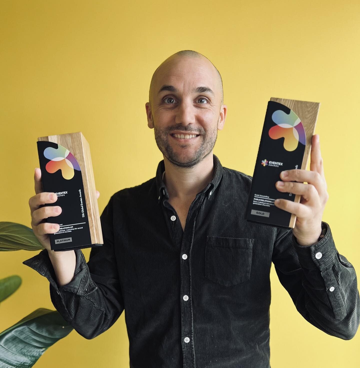 We are ecstatic to make it to the @eventex.co Awards top 100 event organizers and agencies! 🥳🏆

You can see a happy @geluct with the 2 out of 5 awards won this year: the Platinum &amp; Gold award for #EventStorytelling &amp; #HybridEvent, which led