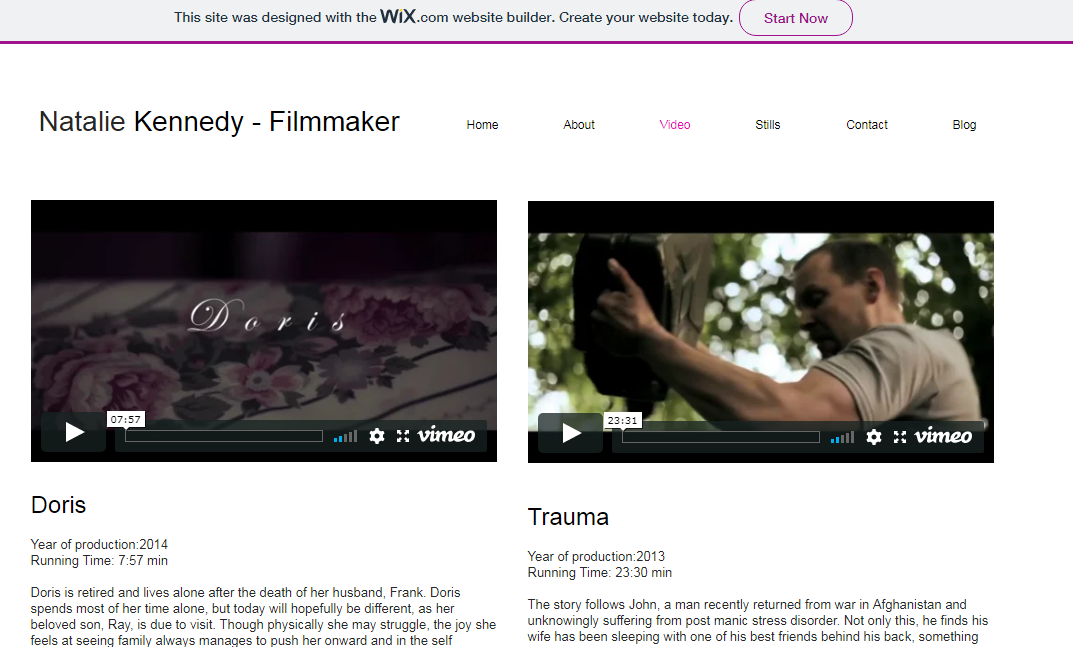 Filmmaker Portfolio Examples Tips On Making A Killer Portfolio And Show Reel Amy Clarke Films