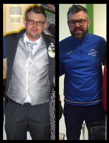 Owner Damien in 2014 and 2017
