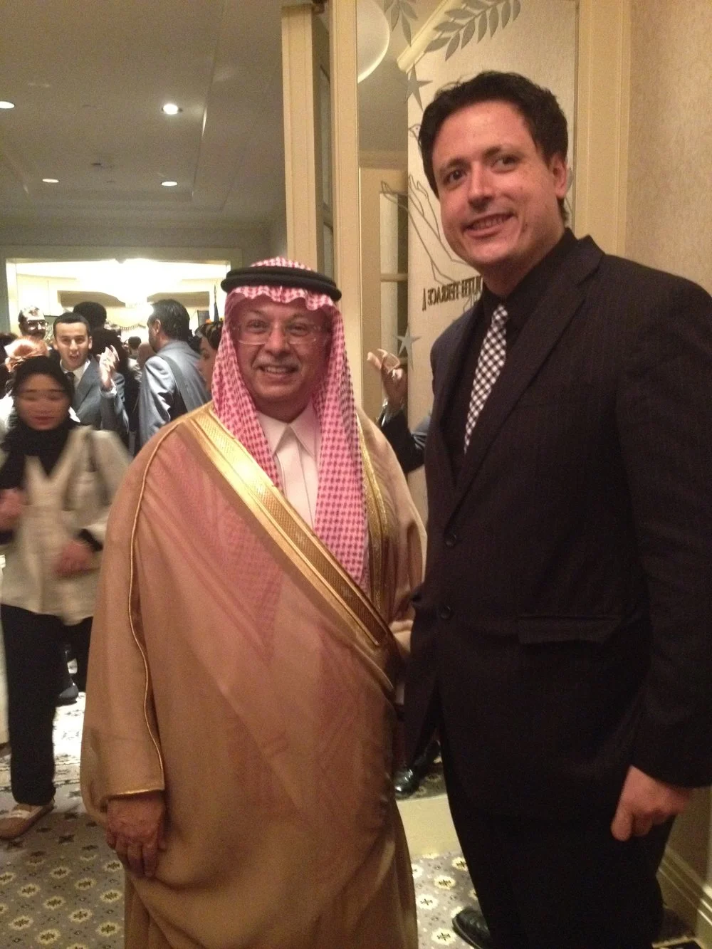 サウジアラビア国連大使、 アブダラ・ビン・ヤヒヤ・アル・ムアリミ、と一緒に