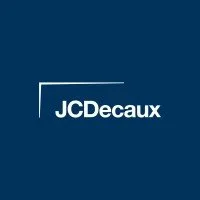 JC Decaux logo on a dark blue background.