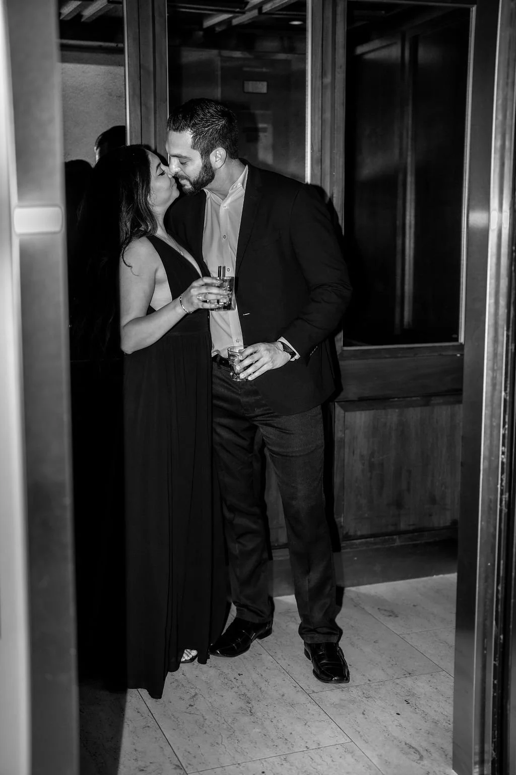 Winter Park Florida aesthetic editorial engagement session flash