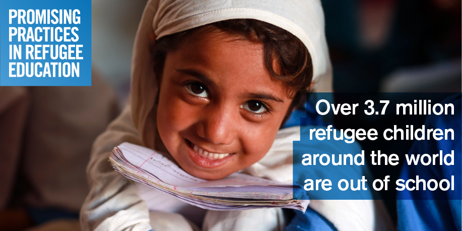 Over 3.7M refugee children around the world are out of school. Submit your #promisingpractices www.promisingpractices.online