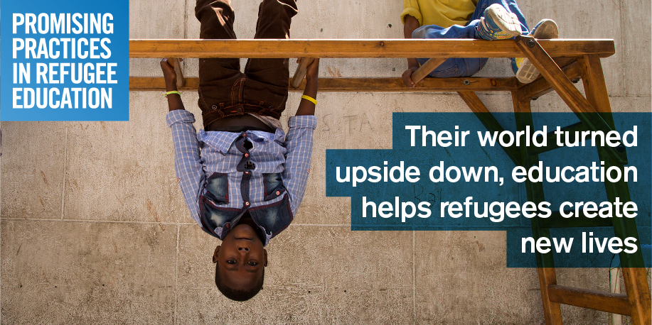 Their world turned upside down, education helps refugees create new lives. Submit your #promisingpractices www.promisingpractices.online