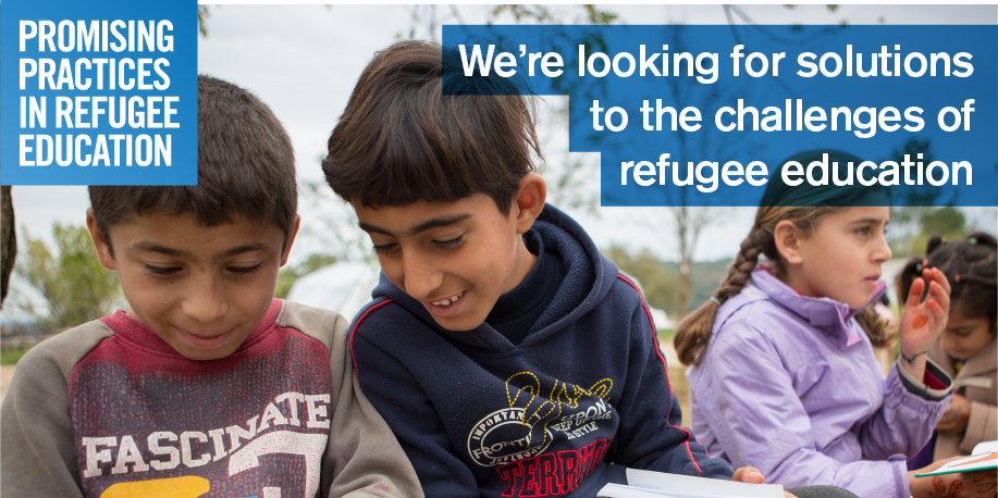 We're looking for solutions to the challenges of refugee education. Submit your #promisingpractices www.promisingpractices.online