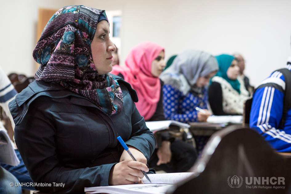 Syrian refugee studying at Al-Albayt University on a DAFI scholarship