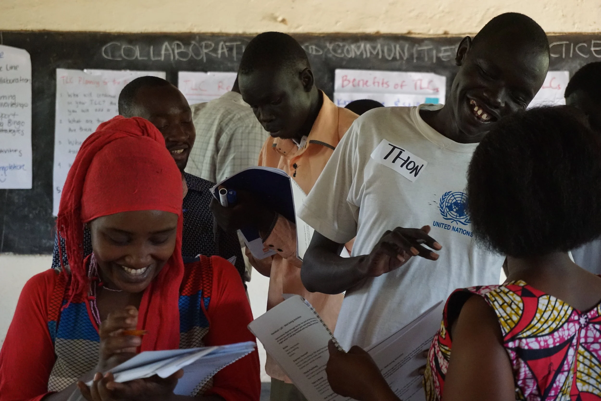 Teachers taking part in the Teacher in Crisis Contexts training in Kakuma Refugee Camp, Kenya
