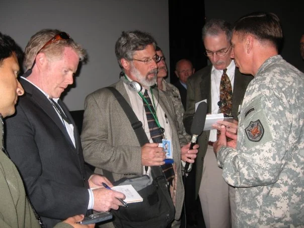 Interviewing Gen. Petreaus.