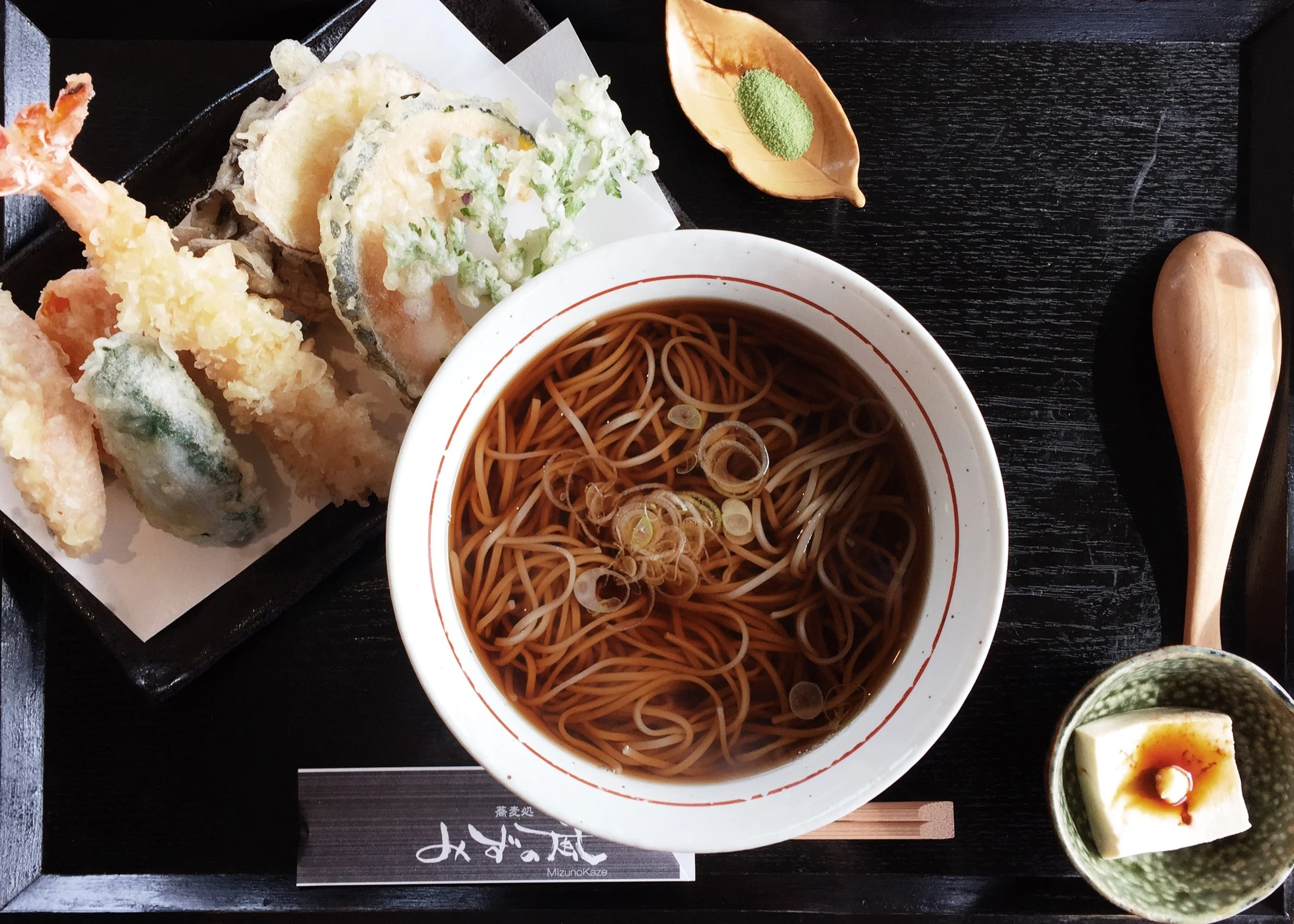 Try this hearty meal of Soba noodles in Mizunokaze downtown.