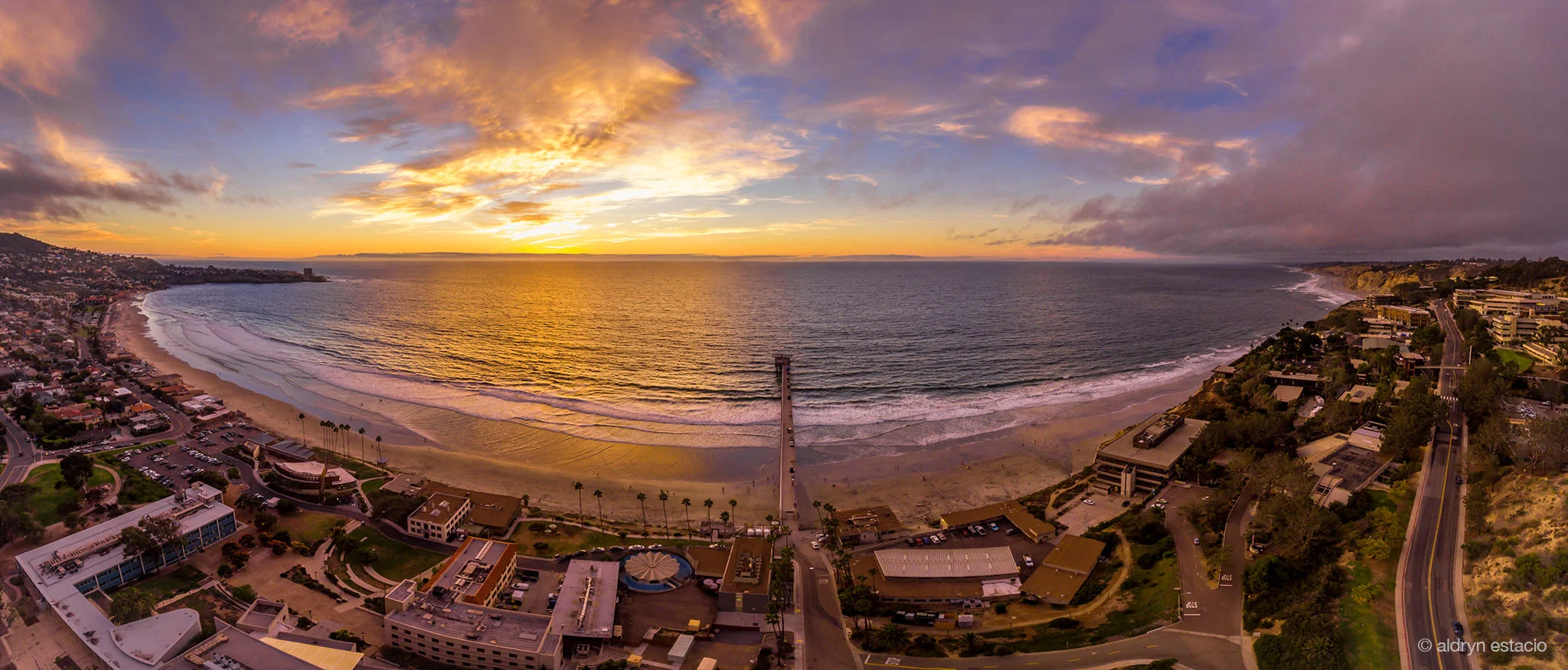 {Golden Hour from Above} Scripps Pier