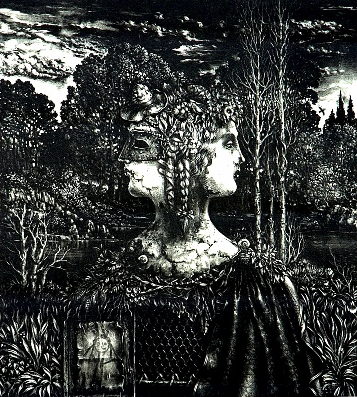 Theodoros Pantaleon</br></br><i>IONIS</i></br></br>Lithograph</br></br>11 x 9½ in.</br></br>1991