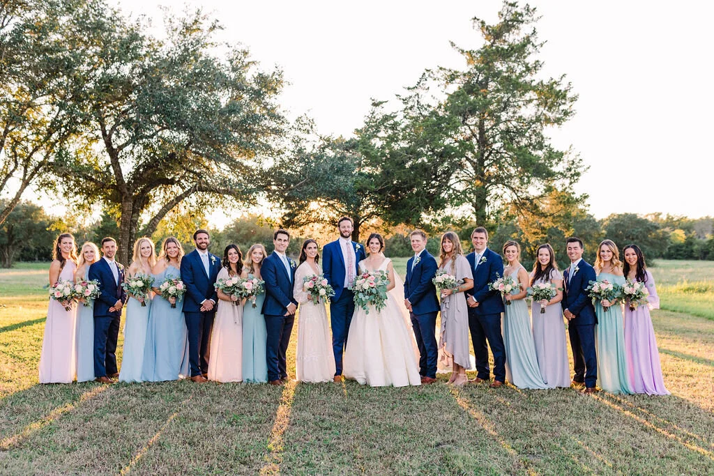 mismatched wedding party