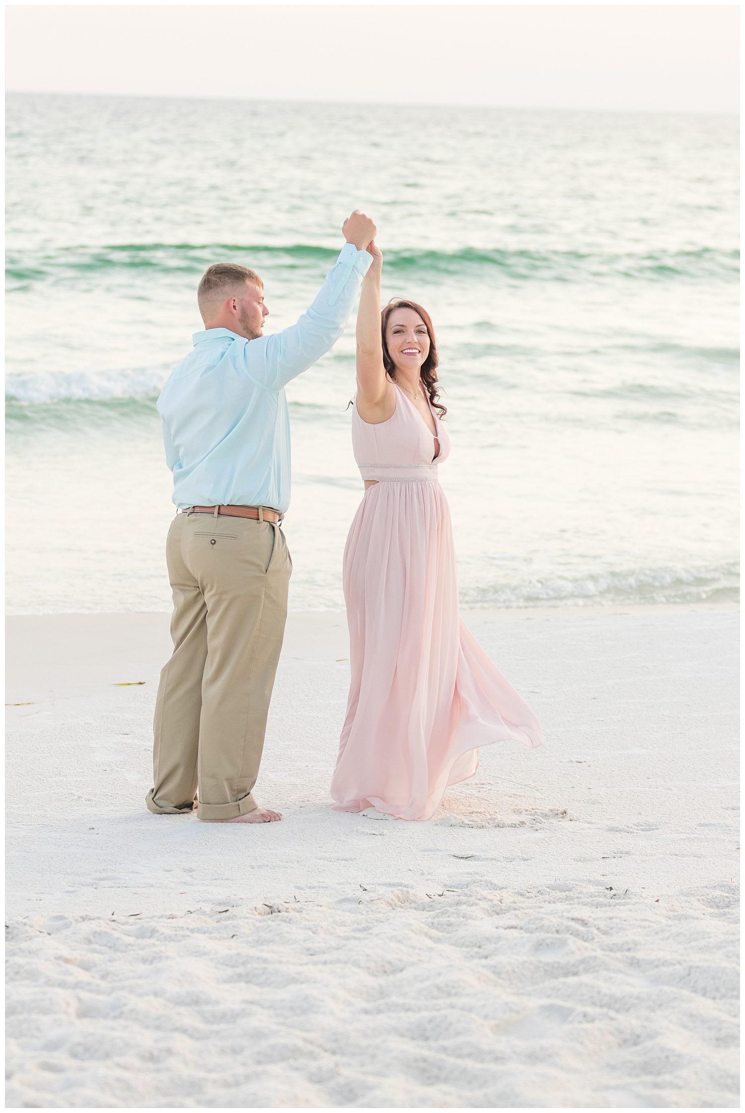 twirling dancing on the beach