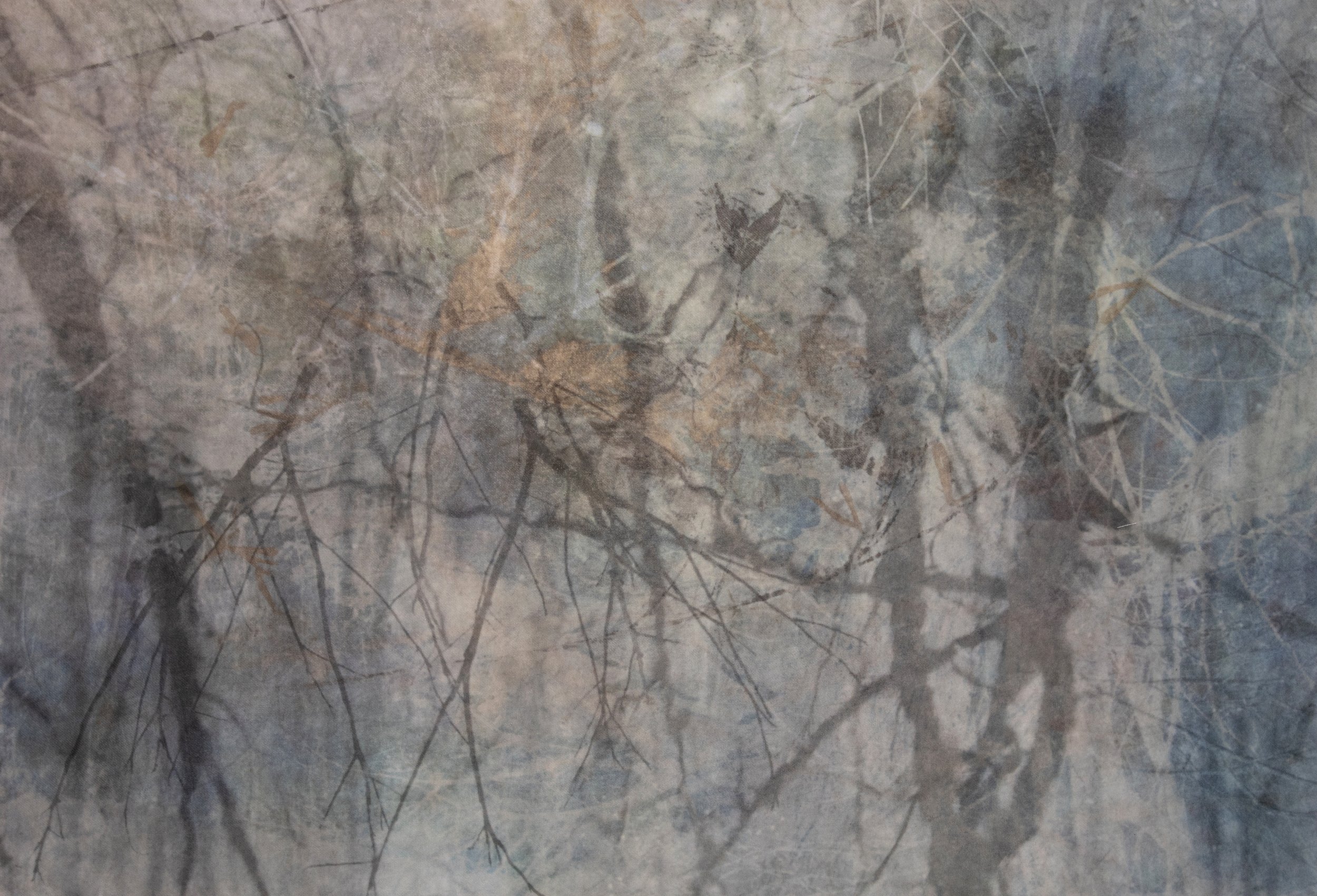 Landscape 1 (printed fabric version mounted on wood-mixed media)