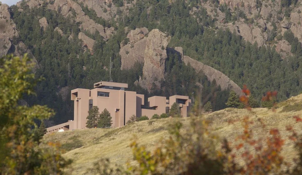 The Mesa Lab sits on a small plateau at the foot of the Rocky Mountains looking over Boulder